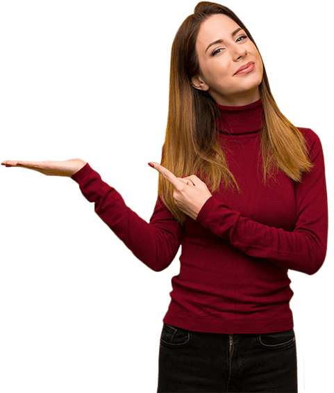 Femme dans site web pour commerces d'alimentation